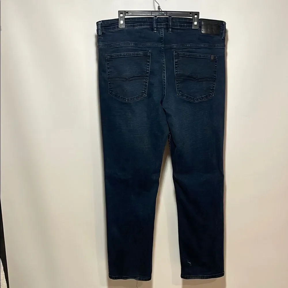 Indigo Blue Straight-Leg Jeans with Full-Length Design